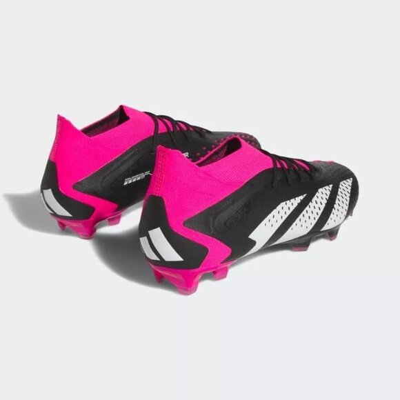 NEW adidas Predator Accuracy.1 FG Soccer Cleats GW4569 Black/White/Pink - Picture 5 of 8